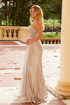 Nox Anabel C1625 Satin Sequin Glitter Sleeveless Prom Dress