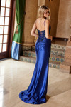 Nox Anabel C1625 Satin Sequin Glitter Sleeveless Prom Dress