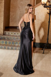 Nox Anabel C1625 Satin Sequin Glitter Sleeveless Prom Dress