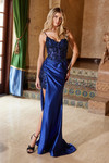 Nox Anabel C1625 Satin Sequin Glitter Sleeveless Prom Dress