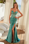 Nox Anabel E1534 Satin Sweetheart Neck Sleeveless Prom Dress