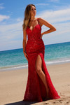 Nox Anabel C1616 Beaded Tulle Spaghetti Straps Prom Dress