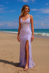 Nox Anabel C1612 Beaded Boned Waist Spaghetti Straps Dress