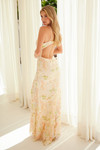 Nox Anabel T1510 Floral Sequin Embroidered V-Neck Prom Dress