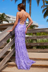 Nox Anabel E1710 Sequin Fully Beaded Flower Sleeveless Dress