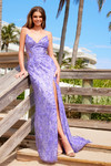 Nox Anabel E1710 Sequin Fully Beaded Flower Sleeveless Dress