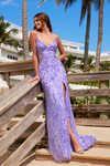 Nox Anabel E1710 Sequin Fully Beaded Flower Sleeveless Dress