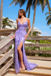 Nox Anabel E1710 Sequin Fully Beaded Flower Sleeveless Dress