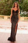 Nox Anabel F1569 Fully Beaded V-neckline Strapless Prom Gown