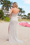 Nox Anabel F1569 Fully Beaded V-neckline Strapless Prom Gown