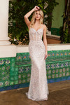 Nox Anabel C1609 Beaded Tulle Sweetheart Neckline Prom Gown