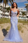 Nox Anabel Q1541 Tulle Sequin Sweetheart Neck Trumpet Dress