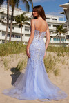 Nox Anabel Q1541 Tulle Sequin Sweetheart Neck Trumpet Dress