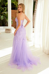 Nox Anabel R1717 Tulle Sequin Embellished Deep V-neck Dress