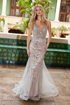 Nox Anabel C1606 Tulle Sequins Spaghetti Straps Prom Gown