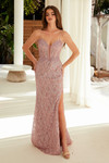 Nox Anabel Y1544 Sequin Embellished Sweetheart Neck Dress