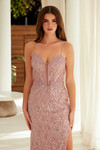 Nox Anabel Y1544 Sequin Embellished Sweetheart Neck Dress
