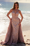Nox Anabel Y1544 Sequin Embellished Sweetheart Neck Dress