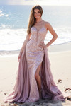 Nox Anabel Y1544 Sequin Embellished Sweetheart Neck Dress