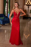 Nox Anabel C1632 Applique Tulle Sweetheart Neck Fitted Gown