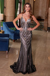 Nox Anabel C1632 Applique Tulle Sweetheart Neck Fitted Gown