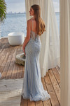 Nox Anabel A1586 Beaded Tulle Sheer Boned Waistline Dress