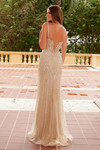 Nox Anabel A1586 Beaded Tulle Sheer Boned Waistline Dress