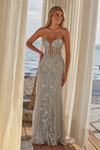 Nox Anabel R1695 Sequin Sweetheart Neck Strapless Prom Dress