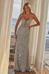 Nox Anabel R1695 Sequin Sweetheart Neck Strapless Prom Dress
