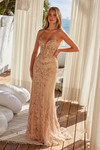 Nox Anabel R1695 Sequin Sweetheart Neck Strapless Prom Dress