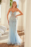 Nox Anabel A1713 Beaded Sweetheart Neck Strapless Prom Dress