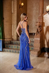 Nox Anabel C1607 Sequin Tulle Beaded Spaghetti Straps Dress