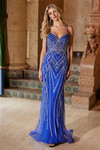 Nox Anabel C1607 Sequin Tulle Beaded Spaghetti Straps Dress