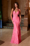 Nox Anabel A1583 Fully Sequin Tulle V-neck Sleeveless Gown