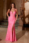 Nox Anabel A1583 Fully Sequin Tulle V-neck Sleeveless Gown