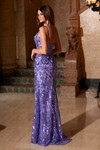 Nox Anabel A1583 Fully Sequin Tulle V-neck Sleeveless Gown