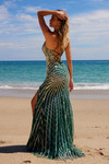 Nox Anabel E1530 Beaded Sequin V-neck Sleeveless Prom Gown