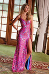 Nox Anabel D1574 Tulle Sheer Stretch Sequin Fitted Dress