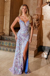 Nox Anabel D1574 Tulle Sheer Stretch Sequin Fitted Dress