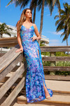 Nox Anabel D1574 Tulle Sheer Stretch Sequin Fitted Dress
