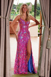 Nox Anabel D1574 Tulle Sheer Stretch Sequin Fitted Dress