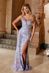 Nox Anabel D1574 Tulle Sheer Stretch Sequin Fitted Dress