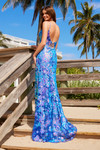 Nox Anabel D1574 Tulle Sheer Stretch Sequin Fitted Dress