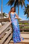 Nox Anabel D1574 Tulle Sheer Stretch Sequin Fitted Dress