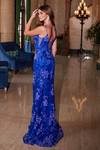 Nox Anabel A1587 Sequined Tulle V-Neck Sleeveless Prom Dress