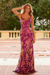 Nox Anabel A1587 Sequined Tulle V-Neck Sleeveless Prom Dress