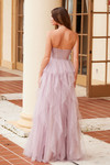 Nox Anabel A1591 Layered Glitter Tulle Strapless Prom Dress