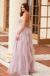 Nox Anabel A1591 Layered Glitter Tulle Strapless Prom Dress