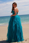 Nox Anabel A1591 Layered Glitter Tulle Strapless Prom Dress