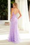 Nox Anabel Q1542 Sequin Tulle V-neck Spaghetti Straps Dress